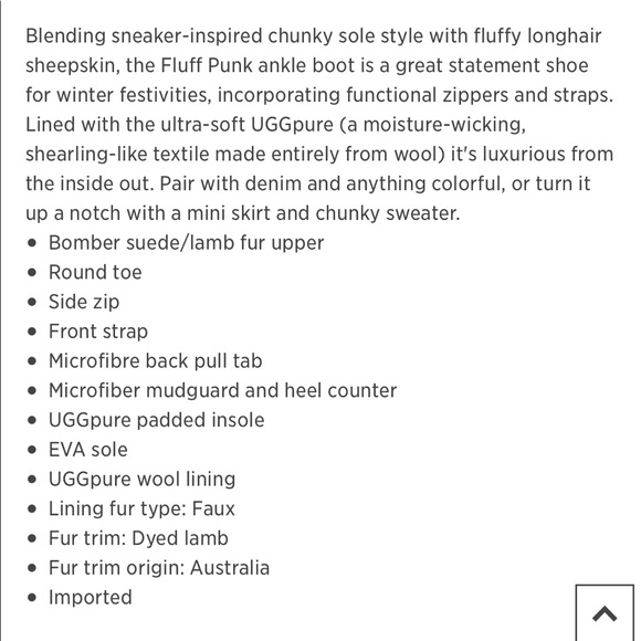 UGG Fluff Punk Black Ankle Boot Brand New in Box - Picture 16 of 16